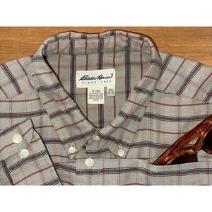 Eddie Bauer Shirt Men XXL Plaid Flannel‎ Cabin Lumberjack Work Woods Long Sleeve